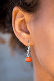 Paparazzi "I WHEEL, If You WHEEL" Orange Necklace & Earring Set Paparazzi Jewelry