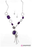 Paparazzi "Purple Prose" Purple Necklace & Earring Set Paparazzi Jewelry