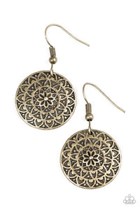 Paparazzi "Sunflower Shimmer" Brass Earrings Paparazzi Jewelry