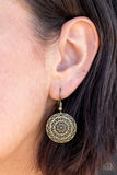 Paparazzi "Sunflower Shimmer" Brass Earrings Paparazzi Jewelry