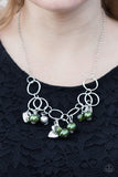 Paparazzi "In A Bind" Green Necklace & Earring Set Paparazzi Jewelry