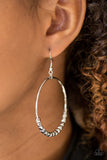 Paparazzi "Double Edge" Silver Beaded Hoop Earrings Paparazzi Jewelry