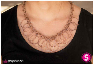 Paparazzi "Get In the Ring" Copper Necklace & Earring Set Paparazzi Jewelry