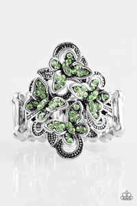 Paparazzi "Butterfly Meadows" Green Ring Paparazzi Jewelry