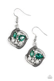 Paparazzi "Prestigious Shimmer" Green Earrings Paparazzi Jewelry