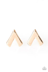 Paparazzi "Hit The Mark" Gold Tone Post V Shape Earrings Paparazzi Jewelry