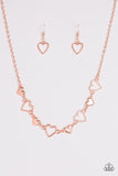 Paparazzi "Hustle and Heart" Copper 113XX Necklace & Earring Set Paparazzi Jewelry
