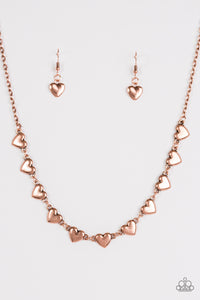 Paparazzi "If My Heart Had Wings" Copper 114XX Necklace & Earring Set Paparazzi Jewelry