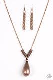 Paparazzi "Just A Drop" Copper Teardrop Pendant Necklace & Earring Set Paparazzi Jewelry