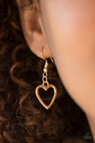 Paparazzi "Hustle and Heart" Gold Necklace & Earring Set Paparazzi Jewelry