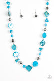 Paparazzi "A World To SEA" Blue Necklace & Earring Set Paparazzi Jewelry