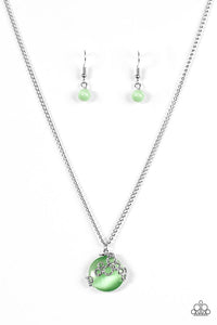 Paparazzi "Bubbles Over" Green Necklace & Earring Set Paparazzi Jewelry