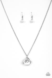 Paparazzi "Bubbles Over" White Necklace & Earring Set Paparazzi Jewelry