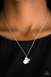 Paparazzi "Girl Glimmer" White Necklace & Earring Set Paparazzi Jewelry