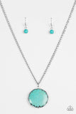 Paparazzi "Stone Desert" Blue Necklace & Earring Set Paparazzi Jewelry