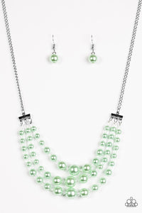 Paparazzi VINTAGE VAULT "Spring Social" Green Necklace & Earring Set Paparazzi Jewelry