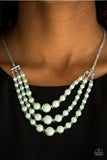 Paparazzi VINTAGE VAULT "Spring Social" Green Necklace & Earring Set Paparazzi Jewelry
