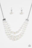 Paparazzi "Spring Social" White Necklace & Earring Set Paparazzi Jewelry