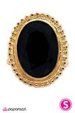 Paparazzi "Bow Down" Black Ring Paparazzi Jewelry