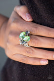 Paparazzi "Butterfly Buoyancy" Green Ring Paparazzi Jewelry