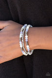 Paparazzi "Shimmer Sensation" Purple Opaque & Silver Bead Bracelet Paparazzi Jewelry