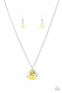 Paparazzi "Bubbles Over" Yellow Necklace & Earring Set Paparazzi Jewelry
