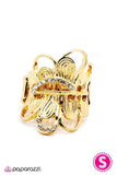 Paparazzi "Skirting the Issue" Gold Ring Paparazzi Jewelry