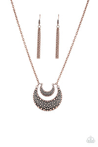 Paparazzi "Get Well MOON" Copper Necklace & Earring Set Paparazzi Jewelry