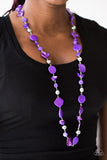 Paparazzi "A World To SEA" Purple Necklace & Earring Set Paparazzi Jewelry