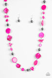 Paparazzi "A World To SEA" Pink Necklace & Earring Set Paparazzi Jewelry