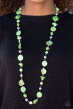 Paparazzi "A World To SEA" Green Necklace & Earring Set Paparazzi Jewelry