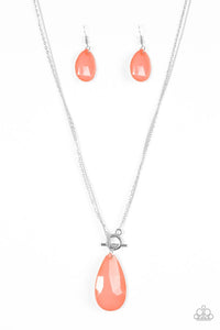 Paparazzi "Spring Storm" Orange Necklace & Earring Set Paparazzi Jewelry