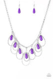 Paparazzi VINTAGE VAULT "Tango Tempest" Purple Necklace & Earring Set Paparazzi Jewelry