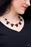 Paparazzi "Toast To Perfection" Black Necklace & Earring Set Paparazzi Jewelry