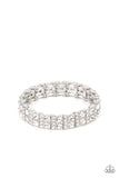 Paparazzi "Mic Dropping Drama" White Bracelet Paparazzi Jewelry