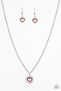 Paparazzi "Heartbreak Hotel" Red Necklace & Earring Set Paparazzi Jewelry