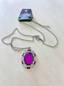 Paparazzi "Noble Reflection" Pink Necklace & Earring Set Paparazzi Jewelry
