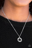 Paparazzi "Change Of HEART-THROB" White Necklace & Earring Set Paparazzi Jewelry