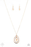Paparazzi "It's Raining Radiance" FASHION FIX Gold Necklace & Earring Set Paparazzi Jewelry