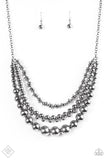 Paparazzi "Beaded Beauty" FASHION FIX Black Necklace & Earring Set Paparazzi Jewelry