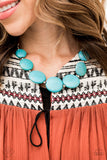 Paparazzi "Bedrock Betty" FASHION FIX Blue Turquoise Necklace & Earring Set Paparazzi Jewelry