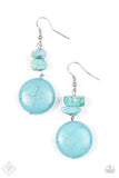 Paparazzi "Fabulously Flintstone" FASHION FIX Simply Santa Fe Blue Turquoise Earrings Paparazzi Jewelry