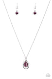 Paparazzi "Cherished Treasure" Purple Necklace & Earring Set Paparazzi Jewelry