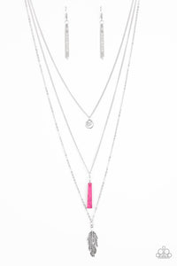 Paparazzi "Soaring Eagle" Pink Necklace & Earring Set Paparazzi Jewelry