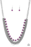 Paparazzi "Fierce Fashion" Purple Necklace & Earring Set Paparazzi Jewelry