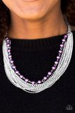 Paparazzi "Fierce Fashion" Purple Necklace & Earring Set Paparazzi Jewelry