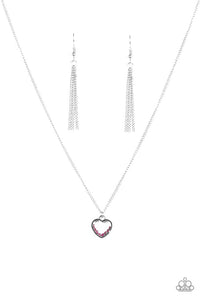 Paparazzi "Give Me Love" Pink Necklace & Earring Set Paparazzi Jewelry
