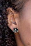 Paparazzi "Flower Fever" Silver Flower Post Earrings Paparazzi Jewelry