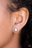 Paparazzi "Floral Fleek" Rose Gold Tone Flower Earrings Paparazzi Jewelry