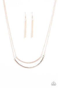 Paparazzi "Come Rain Or MOONSHINE" Rose Gold Frame Necklace & Earring Set Paparazzi Jewelry